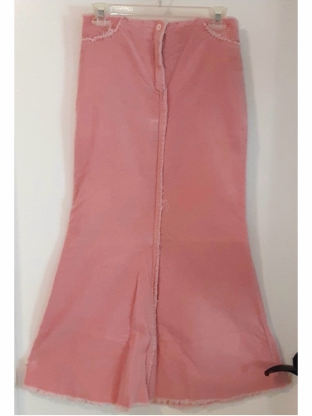 OBOE pale Pink stretchy corduroy Midi Skirt Medium